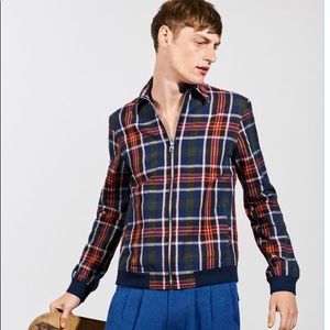 Zara man plaid shirt jacket size L